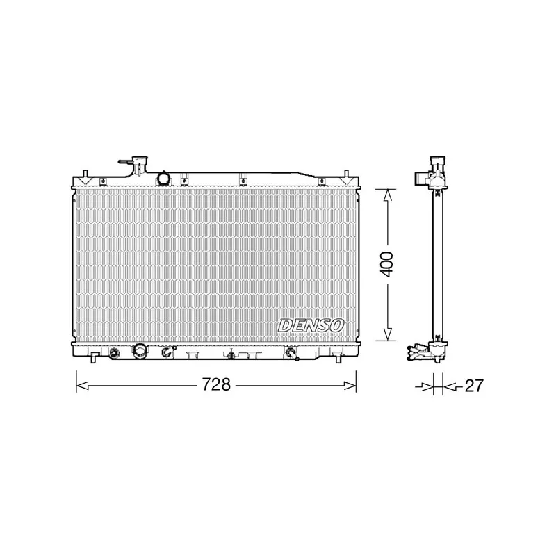 Radiateur, refroidissement du moteur DENSO DRM40033