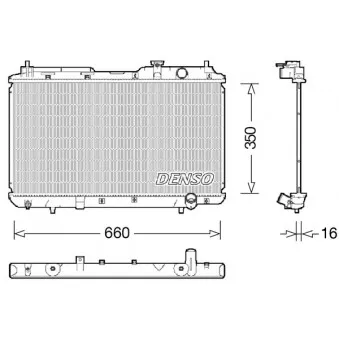 Radiateur, refroidissement du moteur DENSO DRM40034