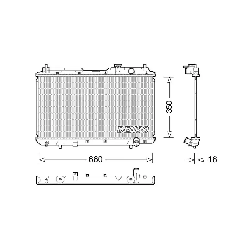 Radiateur, refroidissement du moteur DENSO DRM40034