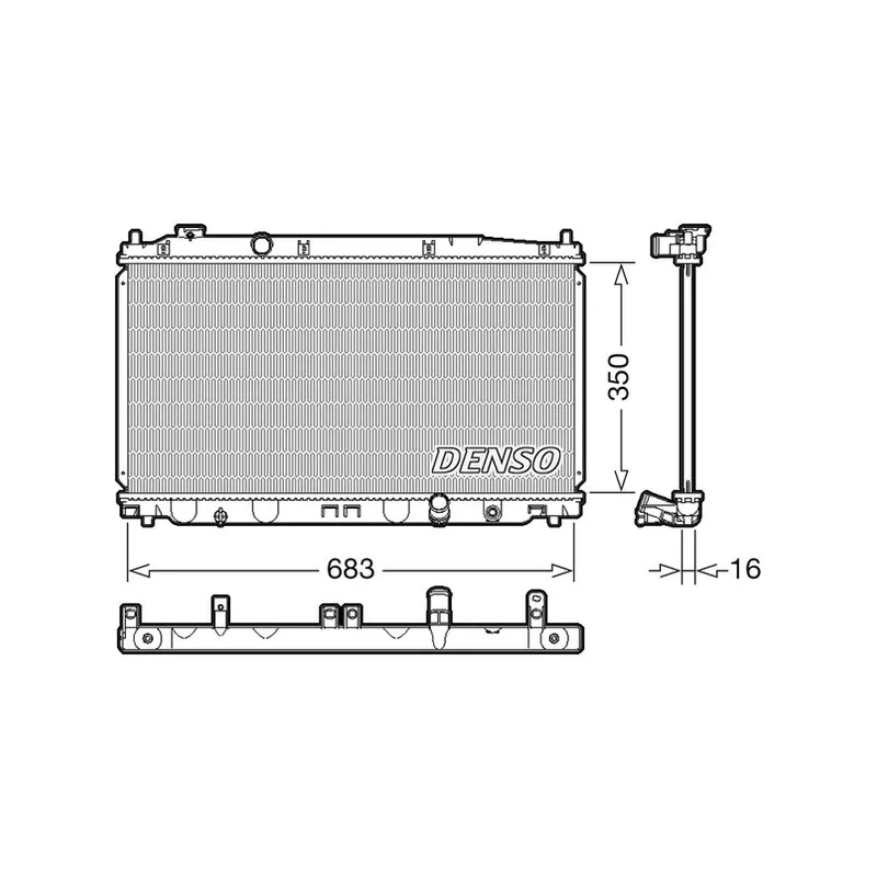 Radiateur, refroidissement du moteur DENSO DRM40035