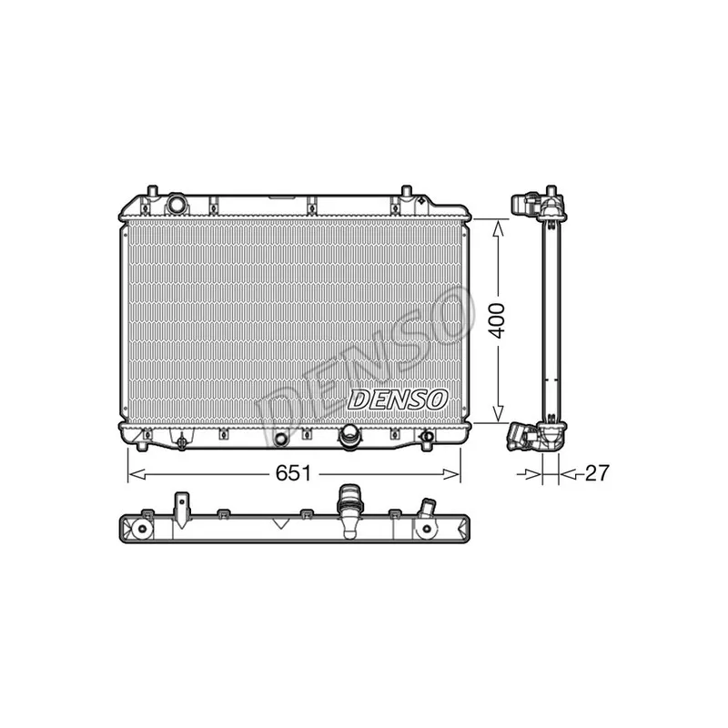 Radiateur, refroidissement du moteur DENSO DRM40036