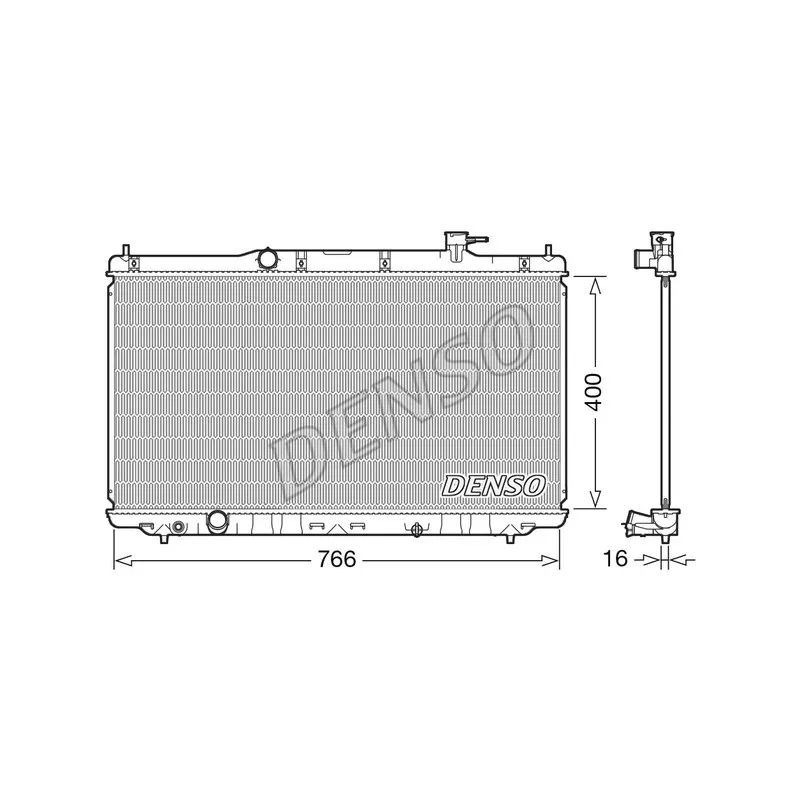 Radiateur, refroidissement du moteur DENSO DRM40038