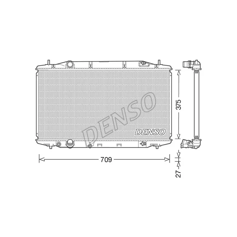 Radiateur, refroidissement du moteur DENSO DRM40041