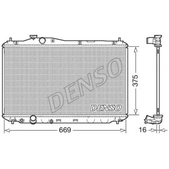 Radiateur, refroidissement du moteur DENSO DRM40042