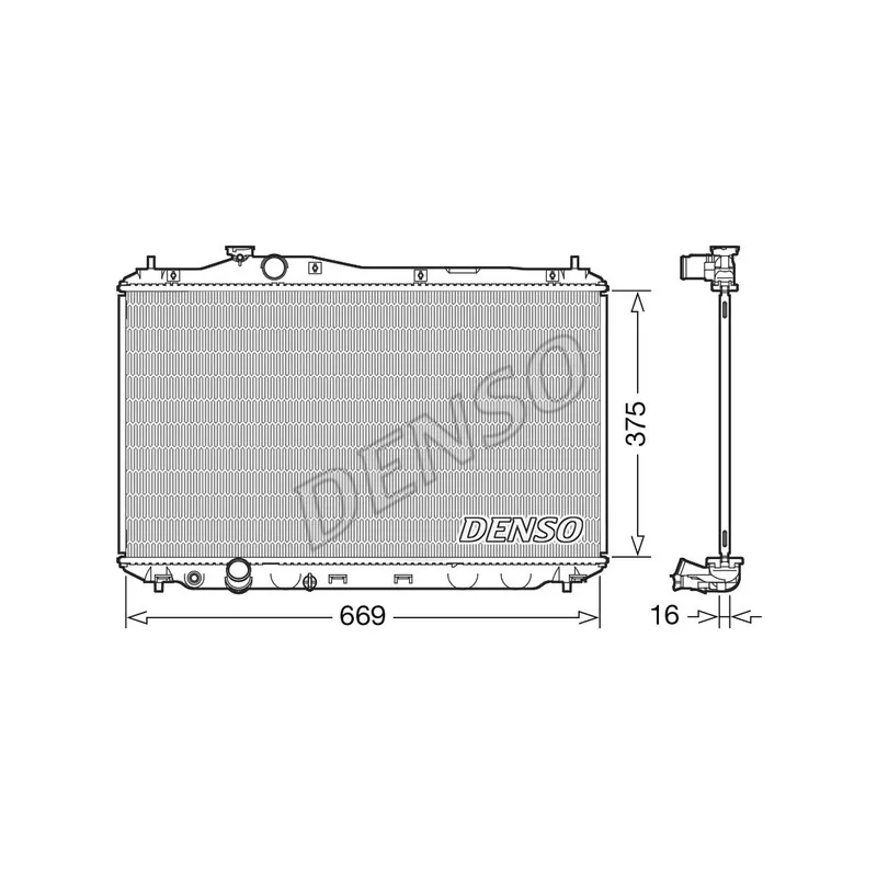 Radiateur, refroidissement du moteur DENSO DRM40042
