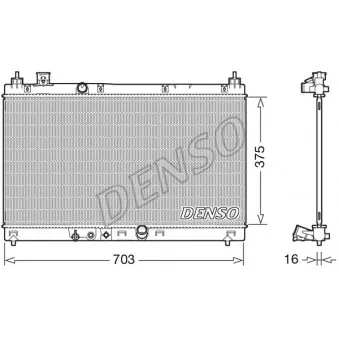 Radiateur, refroidissement du moteur DENSO DRM40045