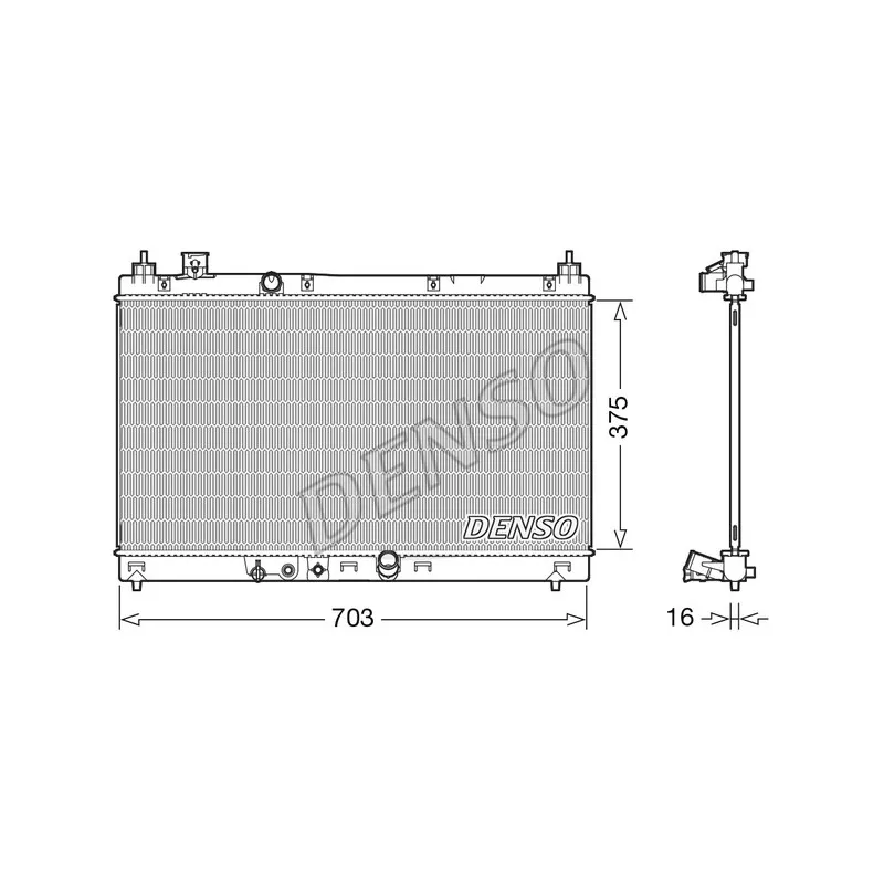 Radiateur, refroidissement du moteur DENSO DRM40045