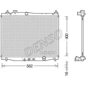 Radiateur, refroidissement du moteur DENSO DRM40046
