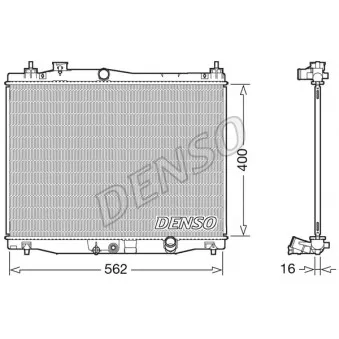 Radiateur, refroidissement du moteur DENSO DRM40047