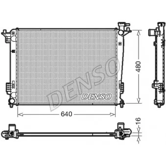 Radiateur, refroidissement du moteur DENSO DRM41003