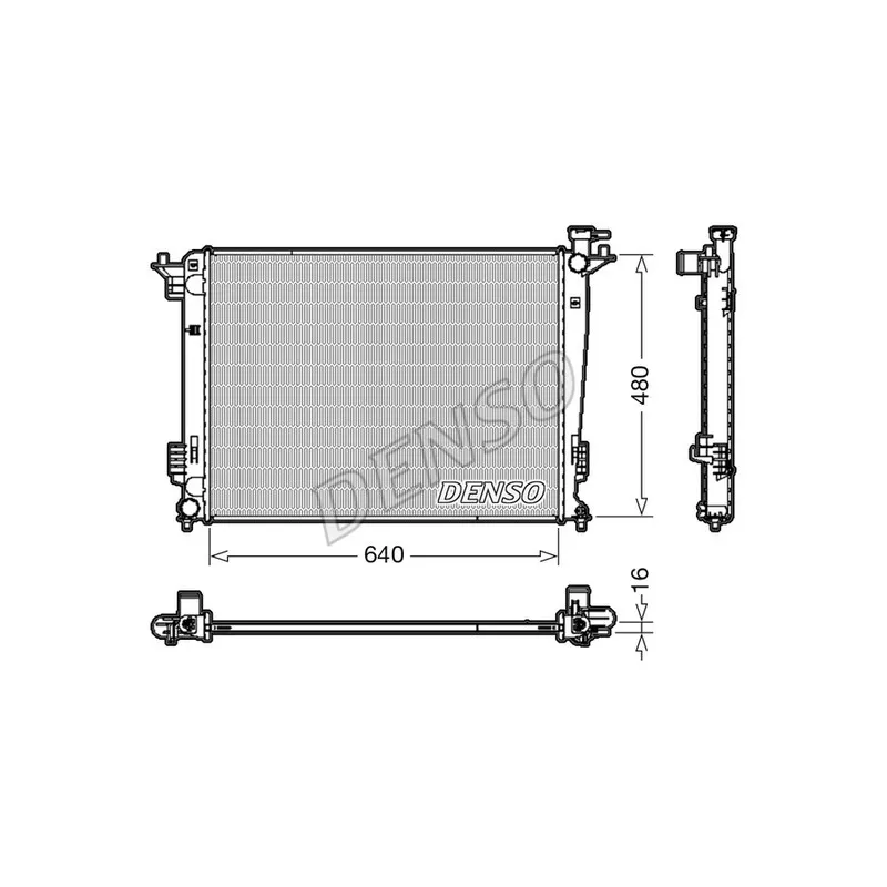 Radiateur, refroidissement du moteur DENSO DRM41003