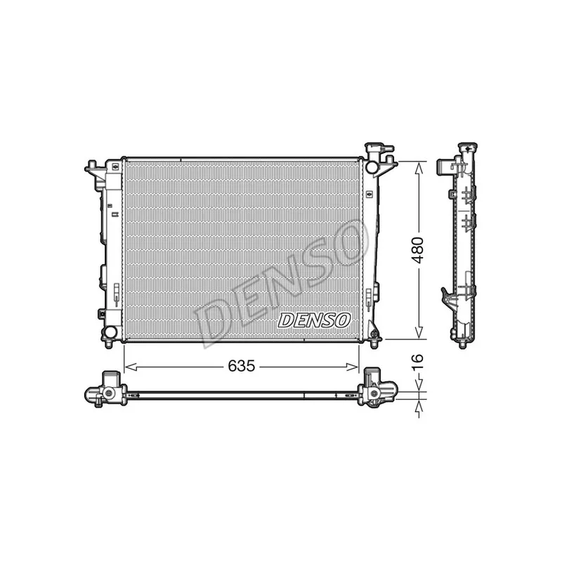 Radiateur, refroidissement du moteur DENSO DRM41006