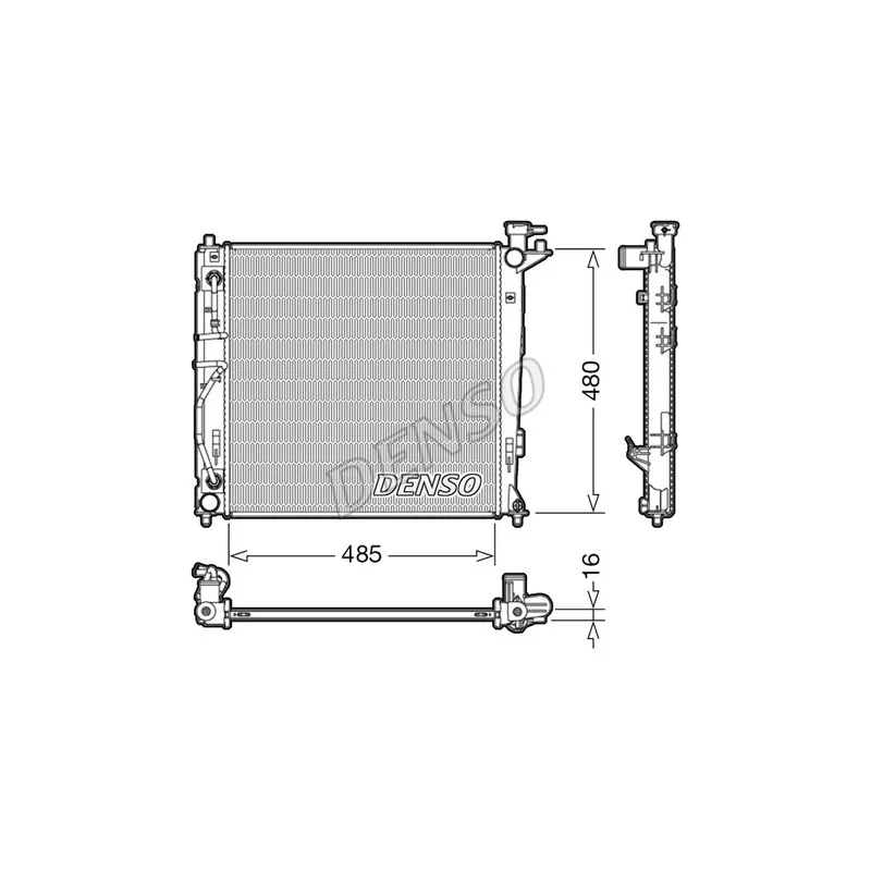 Radiateur, refroidissement du moteur DENSO DRM41007