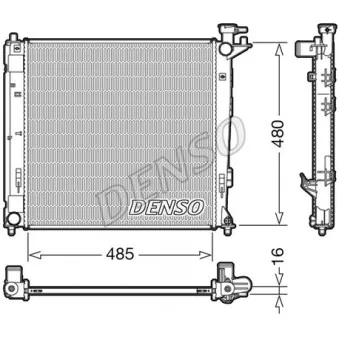 Radiateur, refroidissement du moteur DENSO DRM41008