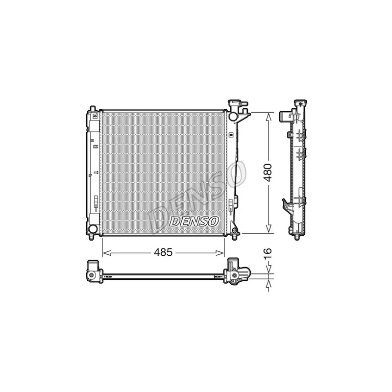 Radiateur, refroidissement du moteur DENSO DRM41008