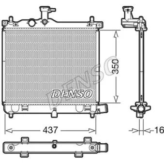 Radiateur, refroidissement du moteur DENSO DRM41009