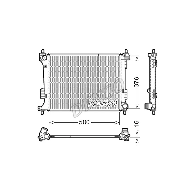 Radiateur, refroidissement du moteur DENSO DRM41010