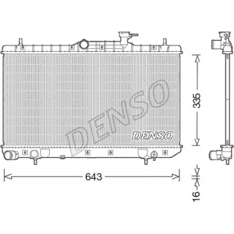 Radiateur, refroidissement du moteur DENSO DRM41014