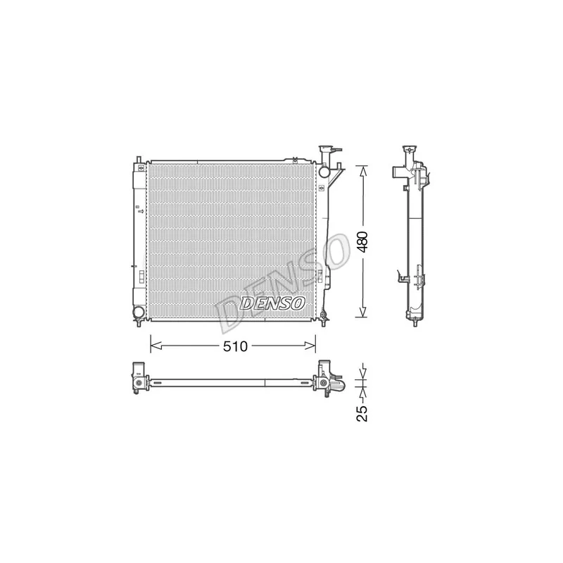 Radiateur, refroidissement du moteur DENSO DRM41015
