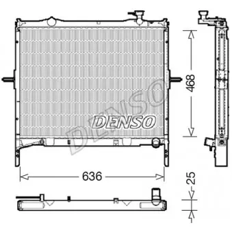 Radiateur, refroidissement du moteur DENSO DRM43001
