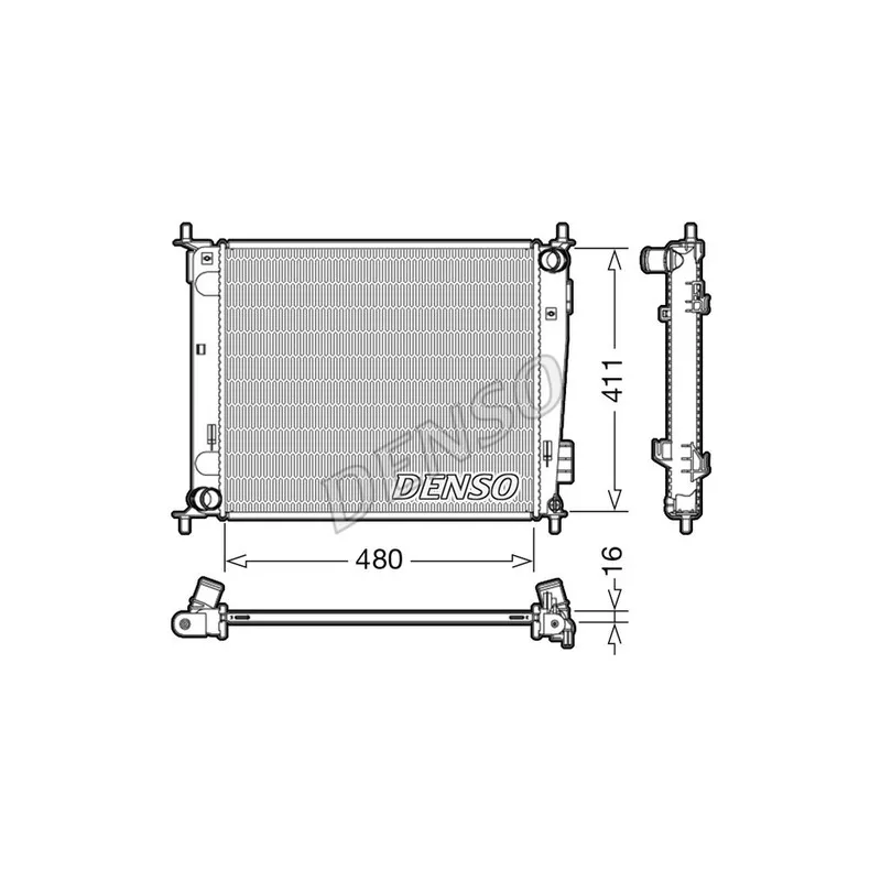 Radiateur, refroidissement du moteur DENSO DRM43003