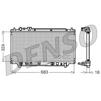 Radiateur, refroidissement du moteur DENSO DRM44001