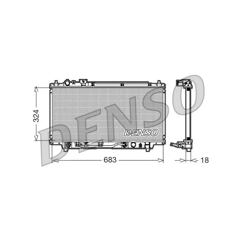Radiateur, refroidissement du moteur DENSO DRM44001
