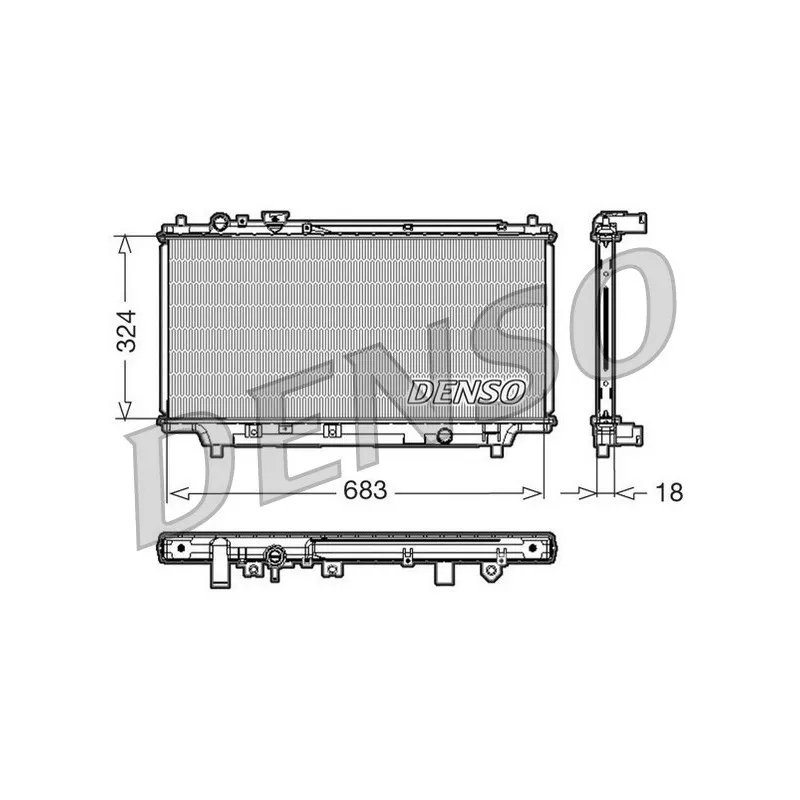 Radiateur, refroidissement du moteur DENSO DRM44002