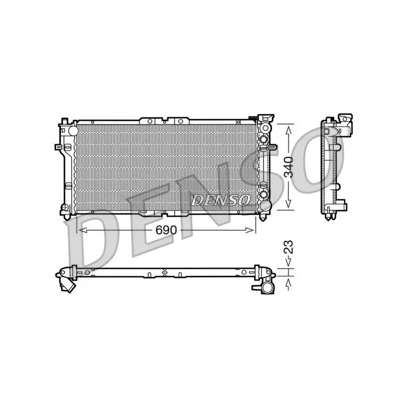 Radiateur, refroidissement du moteur DENSO DRM44004