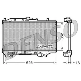 Radiateur, refroidissement du moteur DENSO DRM44005