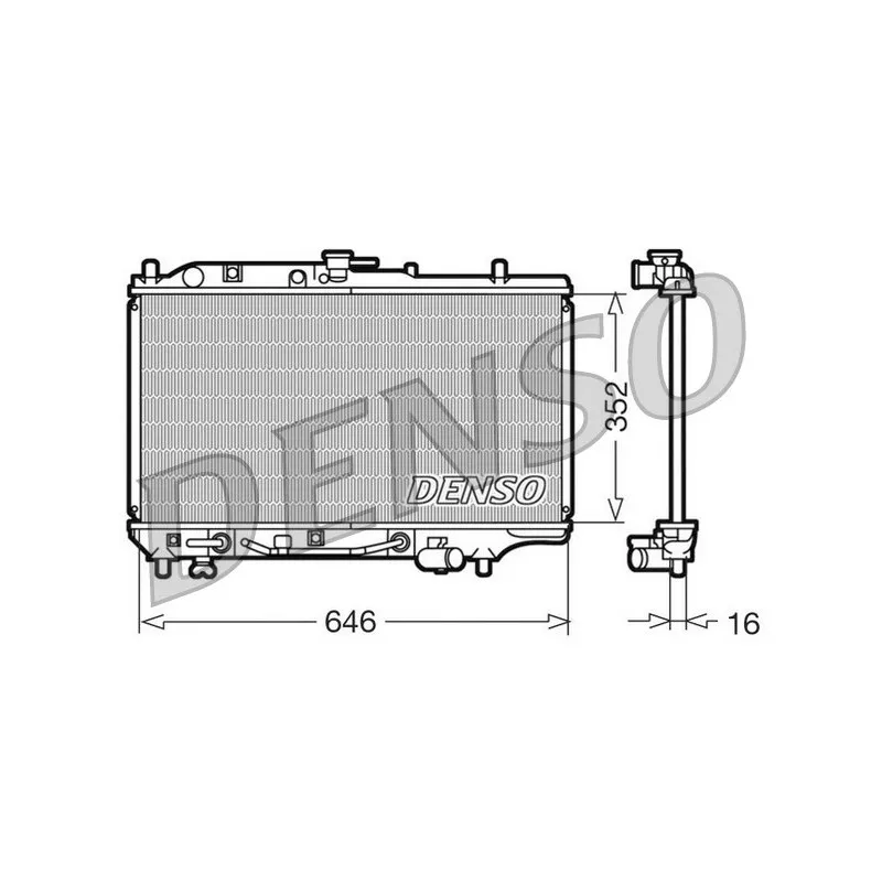Radiateur, refroidissement du moteur DENSO DRM44005