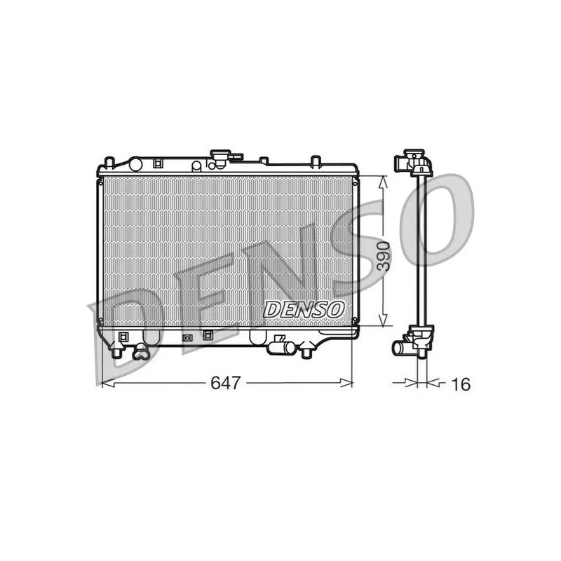 Radiateur, refroidissement du moteur DENSO DRM44006