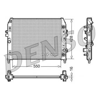 Radiateur, refroidissement du moteur DENSO DRM44009
