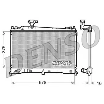 Radiateur, refroidissement du moteur DENSO DRM44010