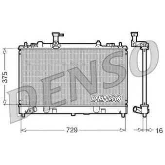Radiateur, refroidissement du moteur DENSO DRM44011