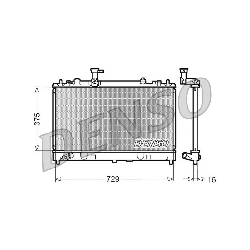 Radiateur, refroidissement du moteur DENSO DRM44011
