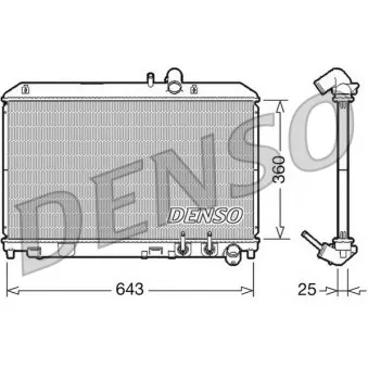 Radiateur, refroidissement du moteur DENSO DRM44012