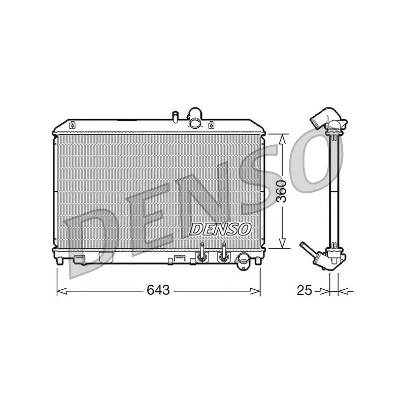 Radiateur, refroidissement du moteur DENSO DRM44012