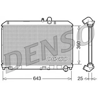Radiateur, refroidissement du moteur DENSO DRM44013