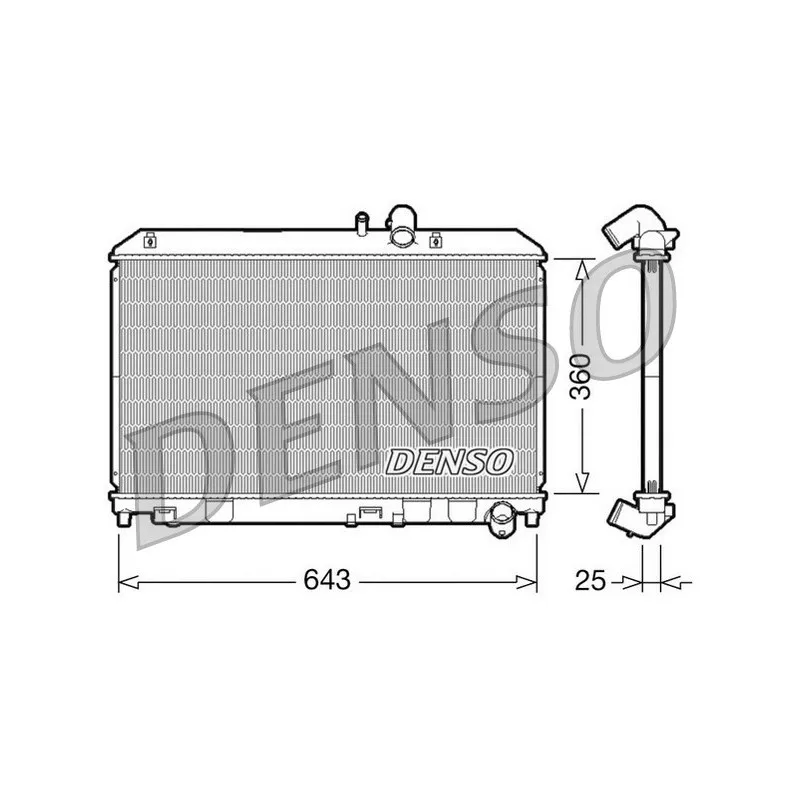 Radiateur, refroidissement du moteur DENSO DRM44013