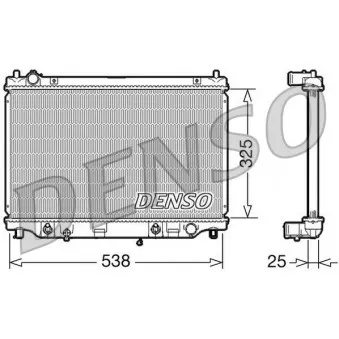 Radiateur, refroidissement du moteur DENSO DRM44014