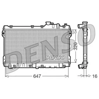 Radiateur, refroidissement du moteur DENSO DRM44015