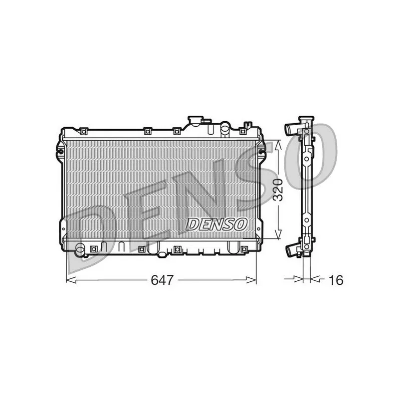 Radiateur, refroidissement du moteur DENSO DRM44015