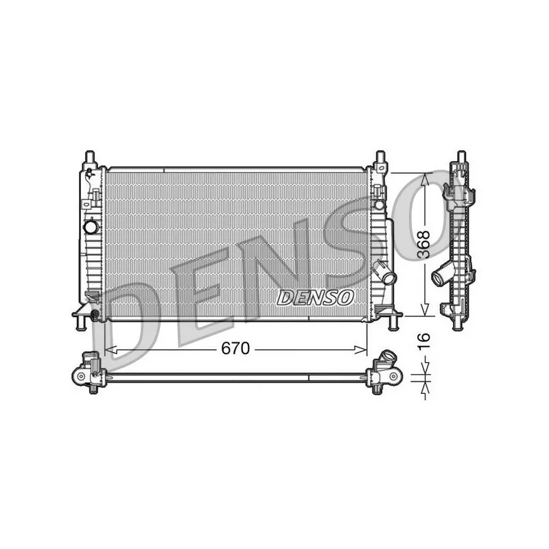 Radiateur, refroidissement du moteur DENSO DRM44020
