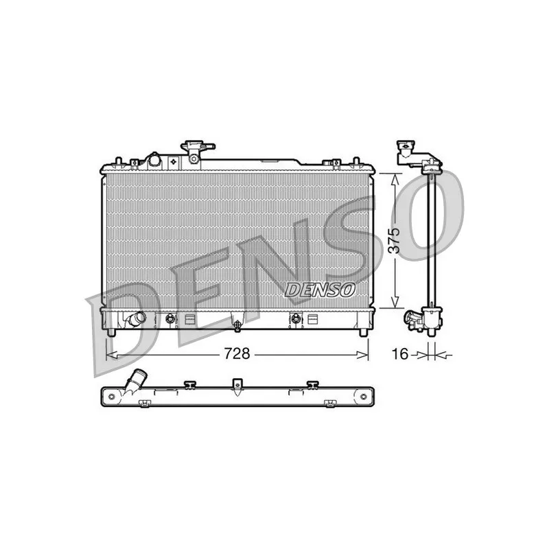 Radiateur, refroidissement du moteur DENSO DRM44021