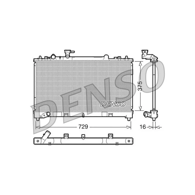 Radiateur, refroidissement du moteur DENSO DRM44023
