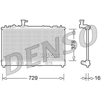 Radiateur, refroidissement du moteur DENSO DRM44026