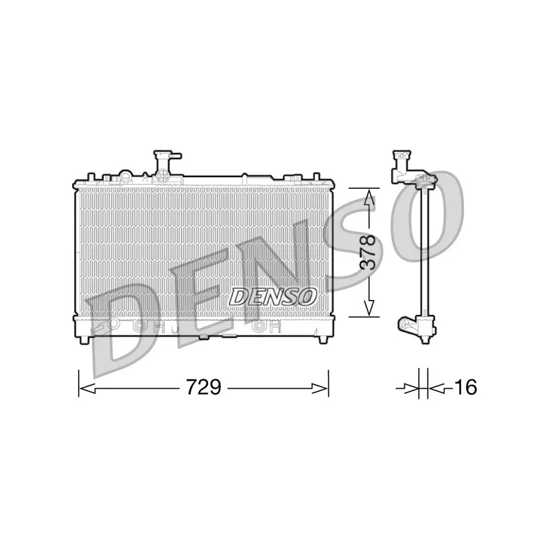 Radiateur, refroidissement du moteur DENSO DRM44026