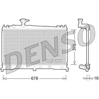 Radiateur, refroidissement du moteur DENSO DRM44027