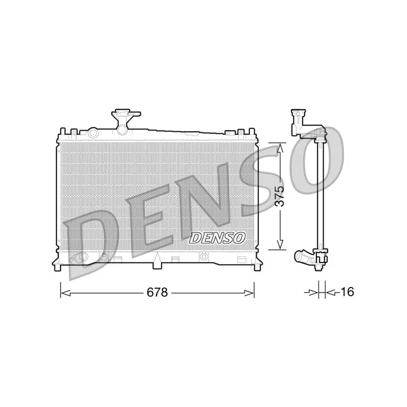 Radiateur, refroidissement du moteur DENSO DRM44027